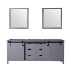 Dark Grey Double Bath Vanity 80 in. W x 22 in. D, and 30 in. Mirrors