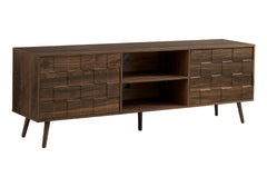 Tv Stand, 72 Inch, Console, Media Entertainment Center, Storage Cabinet, Bedroom, Living Room, Walnut Laminate, Mid Century