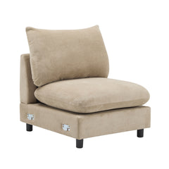 99 in. 4-Piece L Shaped Modular Free Combination Sectional Velvet Sofa Couch with Ottoman, Nomad