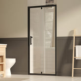 31-33" W ×72" H Pivot Shower Door, 1/4"(6mm) SGCC Clear Tempered Glass Shower Door with Explosion Film, Nano Easy-Clean Coating, Reversible Installation, Matte Black