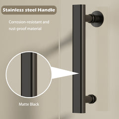 31-33" W ×72" H Pivot Shower Door, 1/4"(6mm) SGCC Clear Tempered Glass Shower Door with Explosion Film, Nano Easy-Clean Coating, Reversible Installation, Matte Black