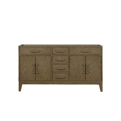 Grey Oak Double Bath Vanity 60 in. W x 22 in. D