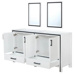 White Double Bath Vanity 60 in. W x 22 in. D, and 22 in. Mirrors