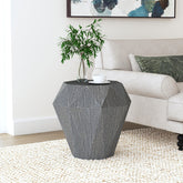 Pringle Grey Octagonal Solid Mango Wood Side Table