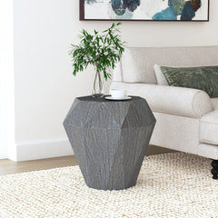 Pringle Grey Octagonal Solid Mango Wood Side Table