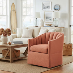 Solitude Skirted Swivel Accent Chair