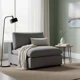 Cassandra Armless Slipper Chair - Charcoal