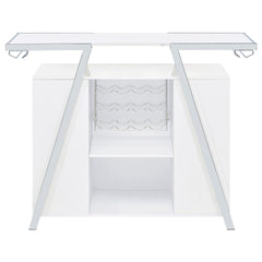 Katia White High Gloss Wine Cabinet with LED