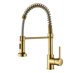 Commercial Kitchen Faucet with Pull Down Sprayer, Single Handle Single Lever Kitchen Sink Faucet