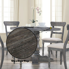 Leventis Weathered Gray Finish Dining Table