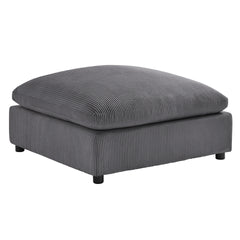 Chelsea Charcoal Corduroy Ottoman
