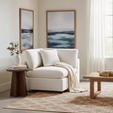 Caylie Corner Wedge Chair - Ivory