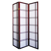 70" Tall 3-Panel Screen / Room Divider "Girard" with Cherry finish
