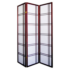 70" Tall 3-Panel Screen / Room Divider "Girard" with Cherry finish