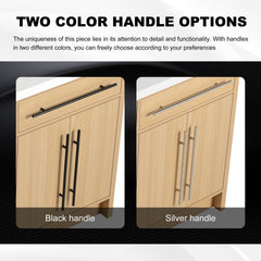 48" Freestanding Bathroom Vanity with Resin Sink, 4-Soft Closing Door, Original Oak, Plywood (KD-PACKING)