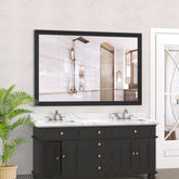 60"x40" Oversized Modern Rectangle Bathroom Mirror with Black Frame Decorative Large Wall Mirrors for Bathroom Living Room Bedroom Vertical or Horizontal Wall Mounted mirror with Aluminum Frame