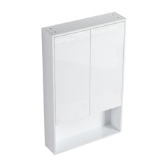 24" Bathroom Wall Cabinet, Soft Close Doors, Float Mounting Design,Glossy White,(KD-Packing)