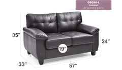 Gallant G905A-L Loveseat , CAPPUCCINO