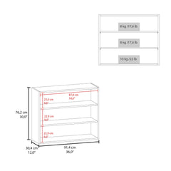 Wally 36" Wide x 30"H 3-Tier Open Wall Cabinet, Wall Shelf, Storage Cabinet, Cube Shelf Bedroom, Office, Living Room, Garage Black