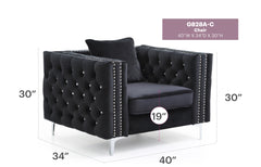 Sleek Contemporary Track Arm Chair