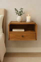 Artisan Furniture Solid Wood Avora Wall-Mounted Bedside