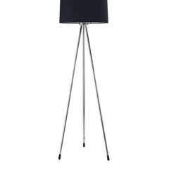 59" Tall Metal Floor Lamp with Black finish, Contemporary Design