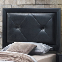 Chic Transitional Twin Bed In Black