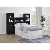 Geary Black 3-piece Twin Bedroom Set with Bookcase Headboard