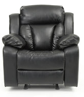 Elegant Padded Arm Recliner In Black