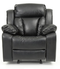 Elegant Padded Arm Recliner In Black