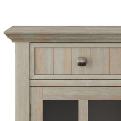 Acadian 36 inch Wide Solid Wood Entryway Storage Cabinet in Distressed Grey