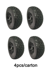13x5.00-6 Flat Free Tire and Wheel Assemblies - Compatible for 13x5-6 Solid Rubbe Riding Lawn Mower Wheels and Tires - With 3" Centered Hub and 3/4" Bushings (Extra 5/8" Bushings)