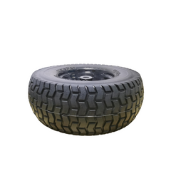 13x5.00-6 Flat Free Tire and Wheel Assemblies - Compatible for 13x5-6 Solid Rubbe Riding Lawn Mower Wheels and Tires - With 3" Centered Hub and 3/4" Bushings (Extra 5/8" Bushings)