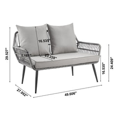 4-Piece Conversation Set in Gray