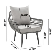 4-Piece Conversation Set in Gray