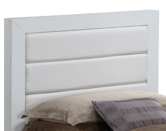 Contemporary Twin Bed In Elegant White