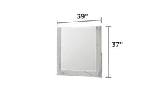 Mist Mirror White – Two-Tone High-Gloss Marble & Lacquer Frame with Oversized Reflective Surface(INCLUDES MIRROR ONLY) same as B009P309327 (CA inventory)