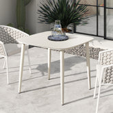 Santorini 33.5" Square Outdoor Patio Table Aluminum