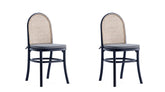 Dining Chair - Set of 2 in Black and Gray