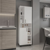 Bryce Pantry Cabinet With Two Doors And Multiple Storage Compartments, White