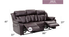 Daria G686-RS Reclining Sofa , DARK BROWN