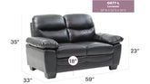 Glory Furniture Marta G677-L Loveseat , BLACK