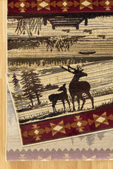 Nature's Nest GC_CBL3005 Multi 7 ft. 10 in. x 10 ft. 3 in. Lodge Area Rug