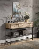 Brantley Oak & Sandy Gray Finish Sofa Table