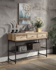Brantley Oak & Sandy Gray Finish Sofa Table