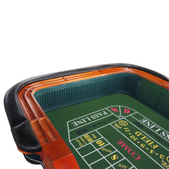 93" Deluxe Casino Dice Game Craps Table with Felt Diamond Pyramid Bumper Rubber Design, Green
