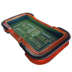 93" Deluxe Casino Dice Game Craps Table with Felt Diamond Pyramid Bumper Rubber Design, Green