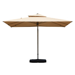 9'x 11' Rectangle Cantilever Umbrella with Center Pole, Beige (Base Not Included)