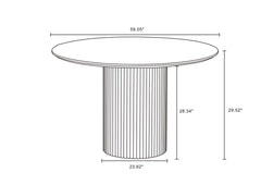 Round Dining Table in Natural