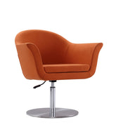 Swivel Lounge Chair in Orange
